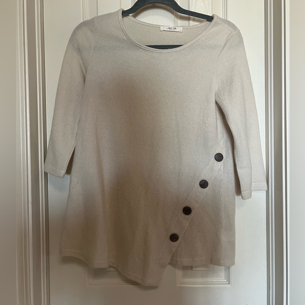 Soft sweater with button detail